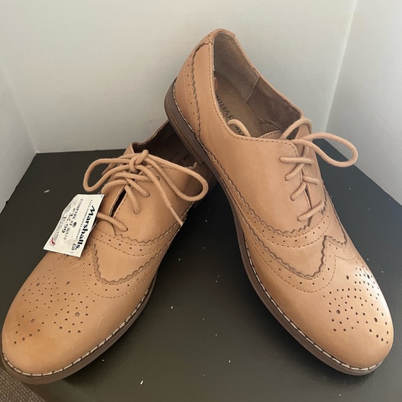 Cynthia Rowley Tan leather Oxford nwt shoe size 7 - Picture 5 of 7